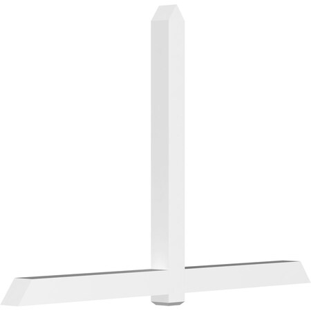 Ekena Millwork Eugene Architectural Grade PVC Gable Bracket, 108"W x 72"H x 6"D x 6"F, 16/12 Pitch GBP108X72X0606EUG00